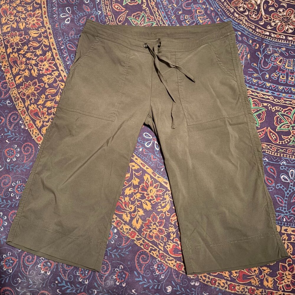 Prana Bliss Knicker Bermuda/Surf Shorts Size Small Beige/Stone Brown